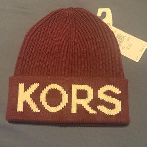 BNWT Michael Kors Maroon Knit Hat